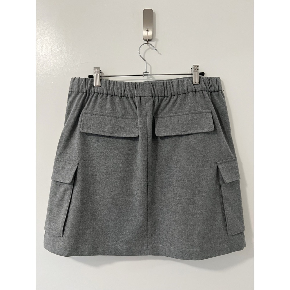 The Group Babaton Gray Mini Skirt‎ Cargo Drawstring Pockets Casual Womens M - Picture 4 of 10